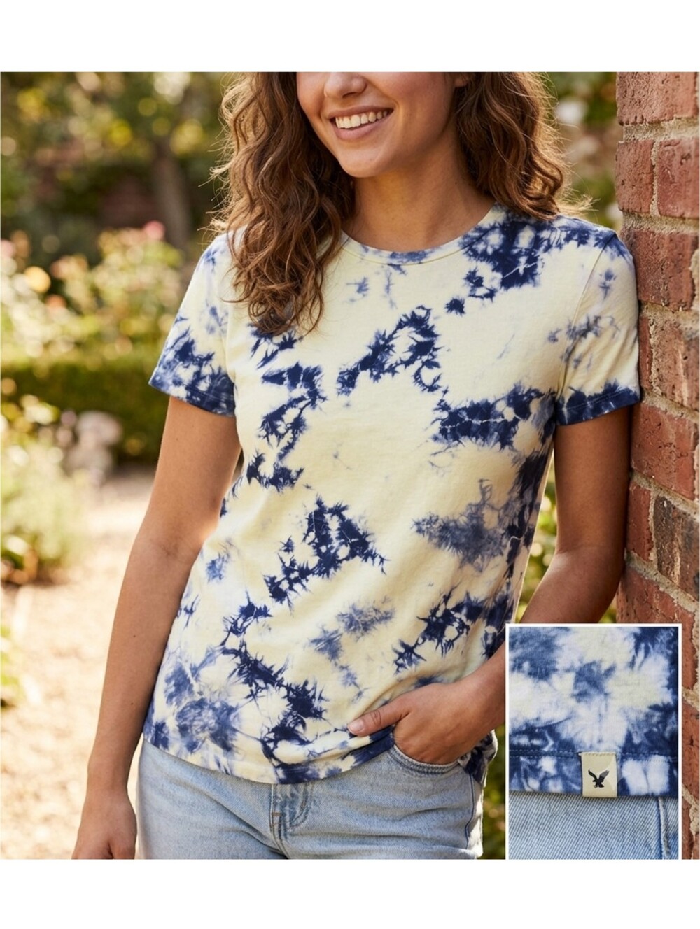 American Eagle Outfitters Woman's Core Flex Tie-Dye Tee